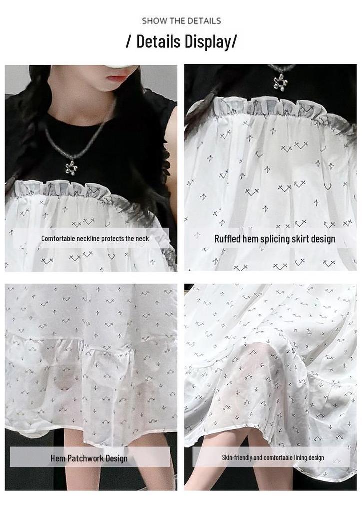 Girls' Summer Lace Princess Dress - Stylish Children's Vest Skirt