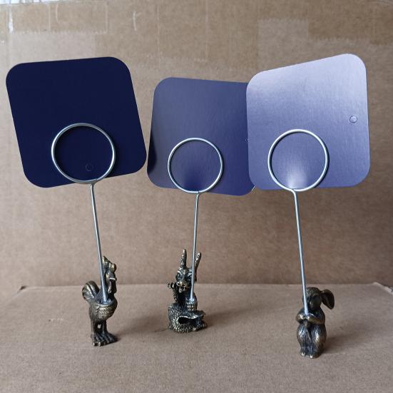 3Pcs Note Holder Stable Anti-Corrosive Spiral Clip for Notes Photos Menus