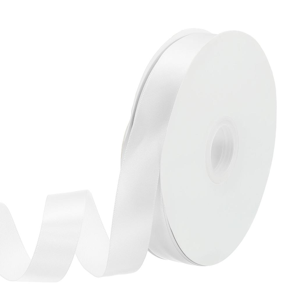 Jednostronna rypsowa wstążka poliestrowa satynowa wstążka jednokolorowa wstążka z tkaniny do rękodzieła dekoracji ślubnych pakowania prezentów 1"x100 jardów