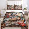 3pcs Mining Dwarfs Bedding Set 1 Soft Quilt Cover + 2 Pillowcases, Machine Washable Suitable for All SeasonsS073