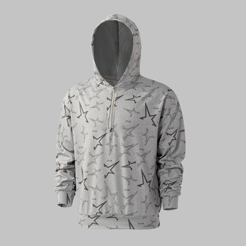 Men's Spring Autumn Sport Hoodie Loose Fit Oversized Pullover Sweatshirt 220GSM Cotton Fleece