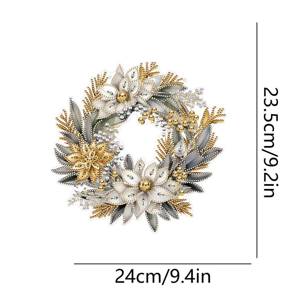 2025 Weihnachten 5D DIY Acryl Kranz Malerei Anhänger Dekor Weihnachten Diamant Malerei Girlande für Heim Fenster Tür Dekor Geschenke