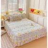 Bedclothes Four Season Universal Cotton Material Bubble Cotton Lace Bed Skirt Concealing Ugliness Hem Color Bed Sheet 150x200cm