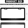 2PCS Black License Plate Frames In 3D Letter Aluminum Alloy Car License Plate Holders Compatible with Dodge Challenger Charger Durango RAM (Matte