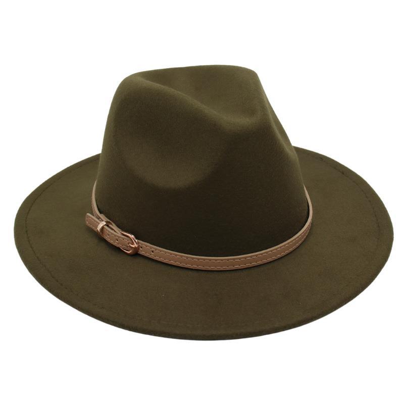 British Top Hat Punk Jazz Hat Men'S And Women'S Stage Felt Hat Performance Woolen Hat Fedora Hat Elegant Gambler Hat