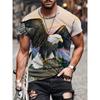 Summer fashion new men's printed T-shirt sports and leisure plus size comfortable men's short sleeved