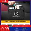 Car Storage Bag Nylon Buckle Adhesive Mobile Phone Bag For Mercedes Benz CLK GLC W212 C200 C300 W203 W204 W205 W169 W176 GLC