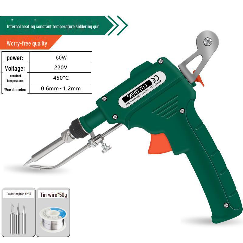 "Cross-Border Handheld Electric Soldering Gun with Automatic Tin Feeding, 60W, for External & Internal Heating"