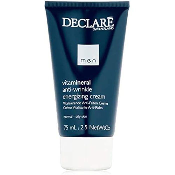 Crème Anti Rides - DECLARÉ - Vitamineral Homme - 75 ml - Hypoallergénique - Peaux Normales à Grasses