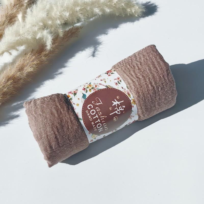 62-122 Colors Crinkle Cotton Underscarf Pleated Pompom Plain Hijab With Tassels Islamic Turban Warp