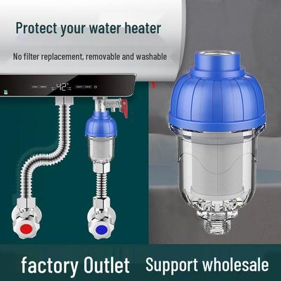 Stainless Steel Water Heater Filter with Scale Inhibitor for Washing Machines and Faucets