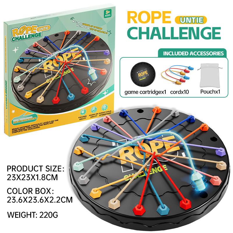 Rope Breaking Battle Challenge Puzzle Knot Toy Educational Interactive Game Logic Training Family Party Gift