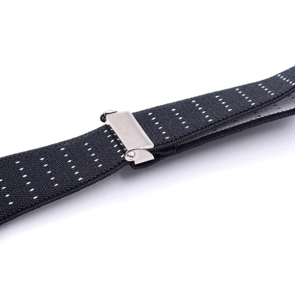 Adjustable Elastic Garter Straps Sock Non-slip Clamps Mens Shirt Stays Military