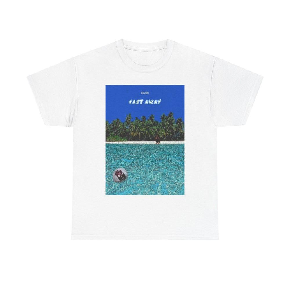 Cast Away Tshirt Vintage Movie Poster Tom Hanks Retro Unisex Heavy Cotton Tee Unisex T-Shirt XXXXL