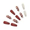 Thanksgiving Maple Leaf Press On Nail False Nail Full Coverage 24pcs Stick On Nail for Fall Fashion Acrylic Nail Set