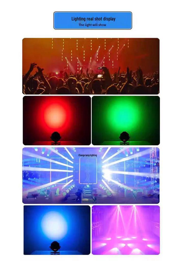 New 18/36-Bead LED Wash Par Stage Light for Live Broadcasts & Dance Studios - 7-Color Lighting