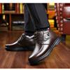 Leather Shoes, Men's Shoes, Casual Shoes, Lace Up Shoes, Soft Soled Shoes, Non Slip Shoes, Cotton Shoes, Plush, Thickened, Warm Shoes, Waterproof