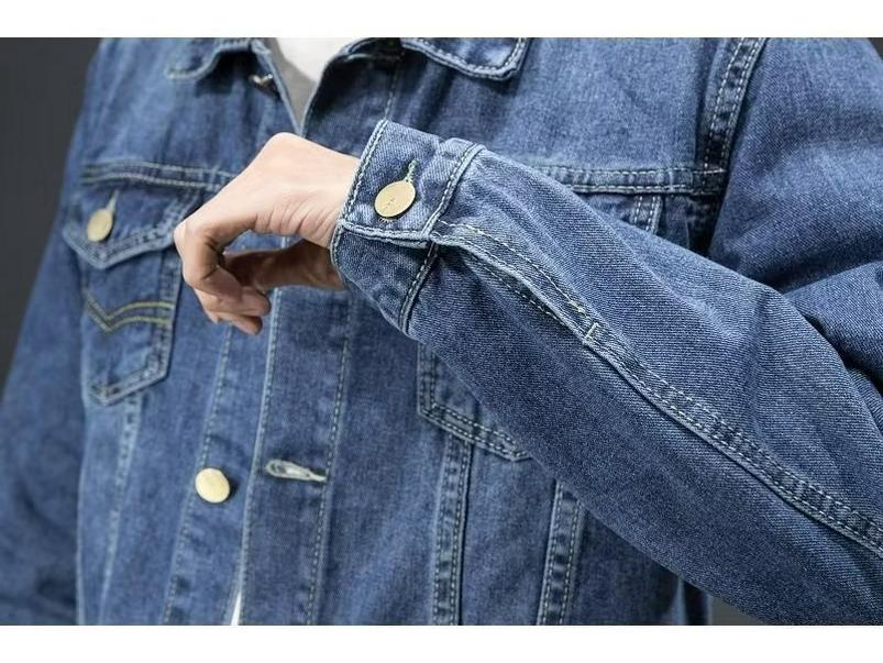 Men's Korean Style Slim Fit Denim Jacket for Spring, Autumn, and Winter