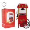 Red Retro Model Automatic Popcorn Machine Household Corn Popper for Party Birthday GiftUK Plug 220V