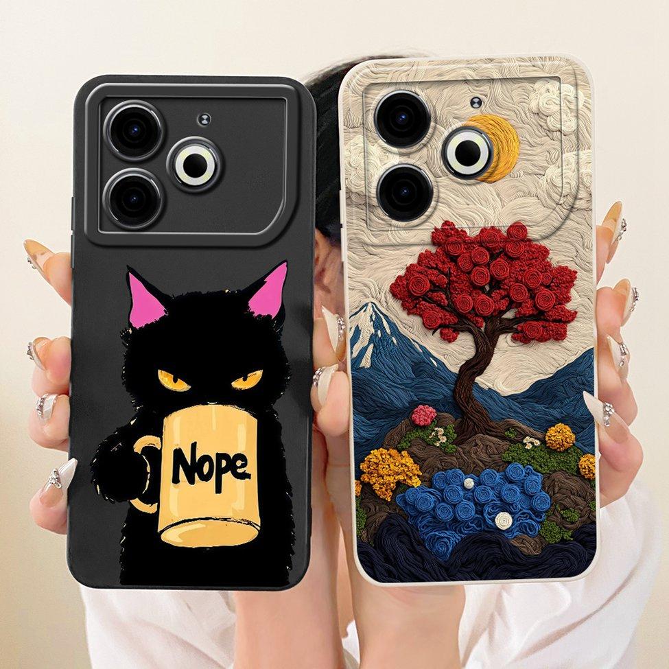 Handyhülle Für Tecno Pova 6 Neo 4G Hülle Mode Cartoon Niedlich Lustig Bemalt Silikonhülle Für Techno Pova 6Neo 4G