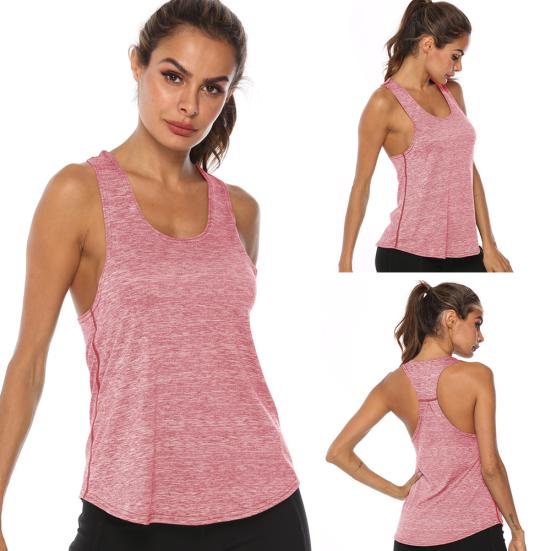 Women U Neck Sleeveless Quick Dry Racerback Vest Running Yoga Sports Tank Top