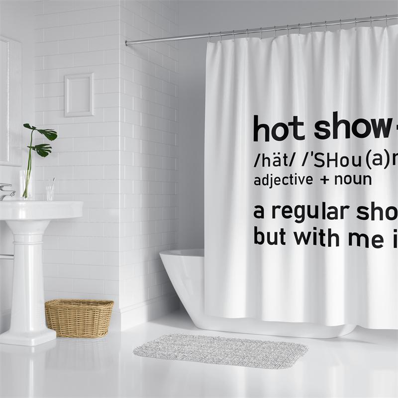 

Aertemisi Hot Shower Definition A Regular Shower But With Me In It Funny Shower Curtain Set With Grommets And Hooks For Bathroom W60H190(CM)-1 Pcs
