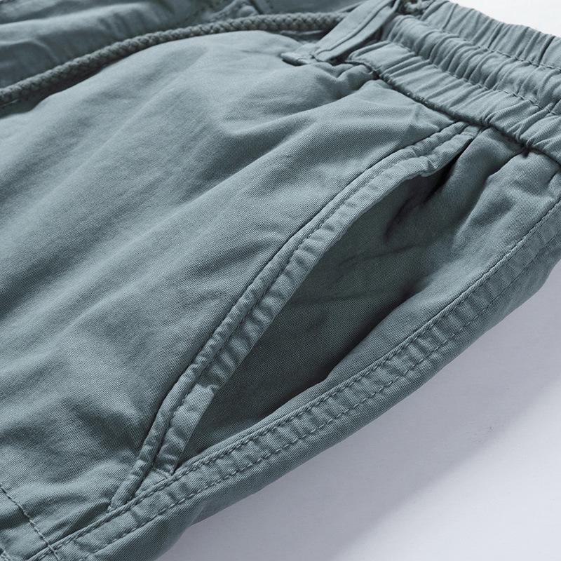 Men's Vintage Trendy Mid-Length Cotton Workwear Cargo Shorts