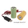 USB to 1.5V-6V1A LR20 D Battery Eliminators with Switches Dummy Battery Power Cable Cord for Toy/Table Lamps/Flashlight