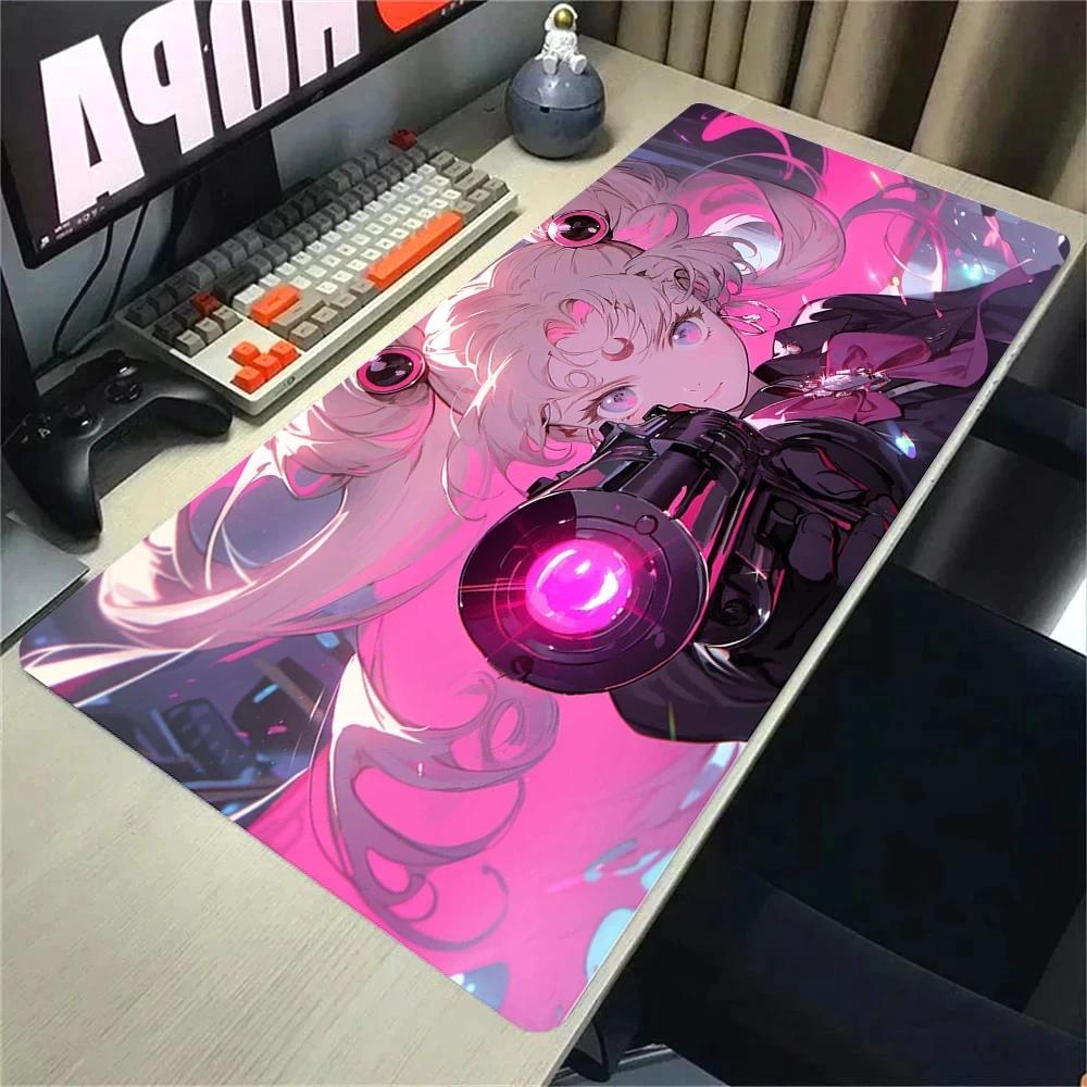 Kawaii Mouse Pad Office Computer Desk Mat Rubber Mouse Mats Gamer Keyboard Beautiful Girls Mousepad Cabinet Cute Pc Gaming