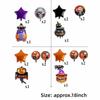 5Pcs Skull Motif Aluminum Foil Balloons Ghost Design Air Inflatable Balloons  Halloween Party