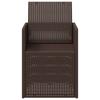Garden Dining Chairs 2 pcs Brown PP