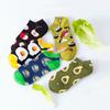 5Pairs Cheese Cookies Mid Tube Socks Cotton Food Pattern Socks Fashion Cartoon Short Socks  Female