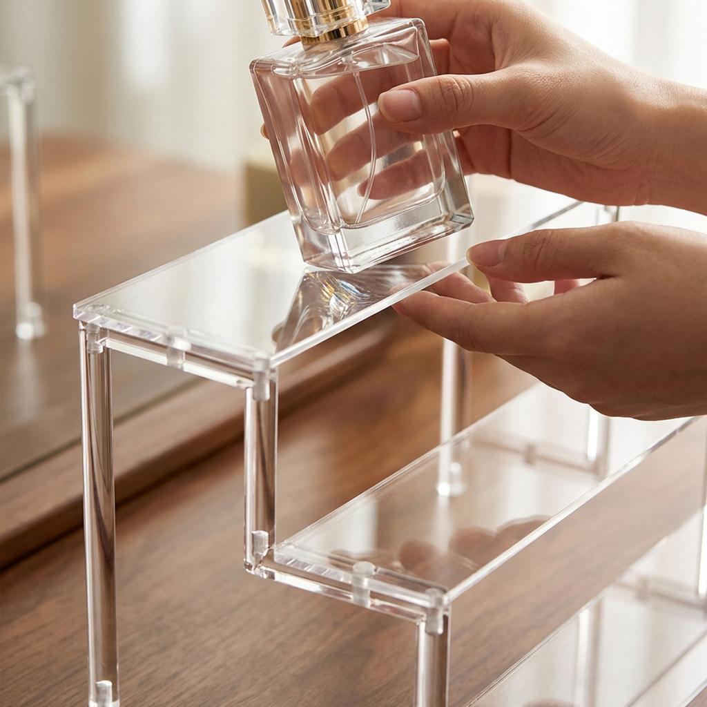 Transparent Cologne Storage Rack, Perfume Display Rack, Suitable Table Top, Dresser, Wardrobe, Cabinet