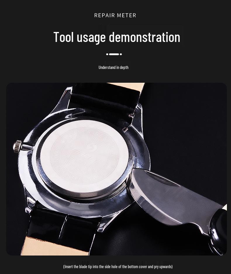 Precision Watch Repair Tool: Multifunctional Metal Case Opener & Dial Remover
