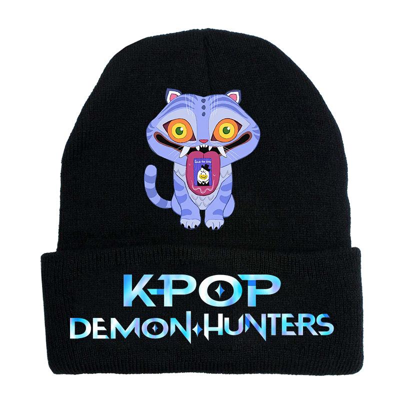 Peripheral Knitted Hat Curled Wool Hat Printed Doudou Hat Outdoor Cold Hat Adult