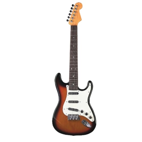 SIzlaho Kids' Simulation Electric Guitar Toy for Boys and Girls, Bass Music, 6-String, 67cm Classic Acoustic Beginner Starter Kit (B Brown + String Se