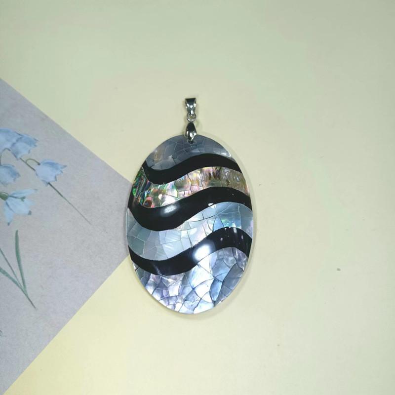 Geometric Shell Pendant Necklace For Jewelry Making Artisans