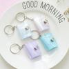 2-Inch Mini Keychain Photo Albums Glitter Transparent Pocket Scrapbooks for ID Photos Headshots Portable Kids Memory Keepers