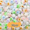 20pcs 12mm Super Cute Cat Paw Acrylic Beads Jewelry Making DIY Creative Bracelet Necklace Craft Supplies