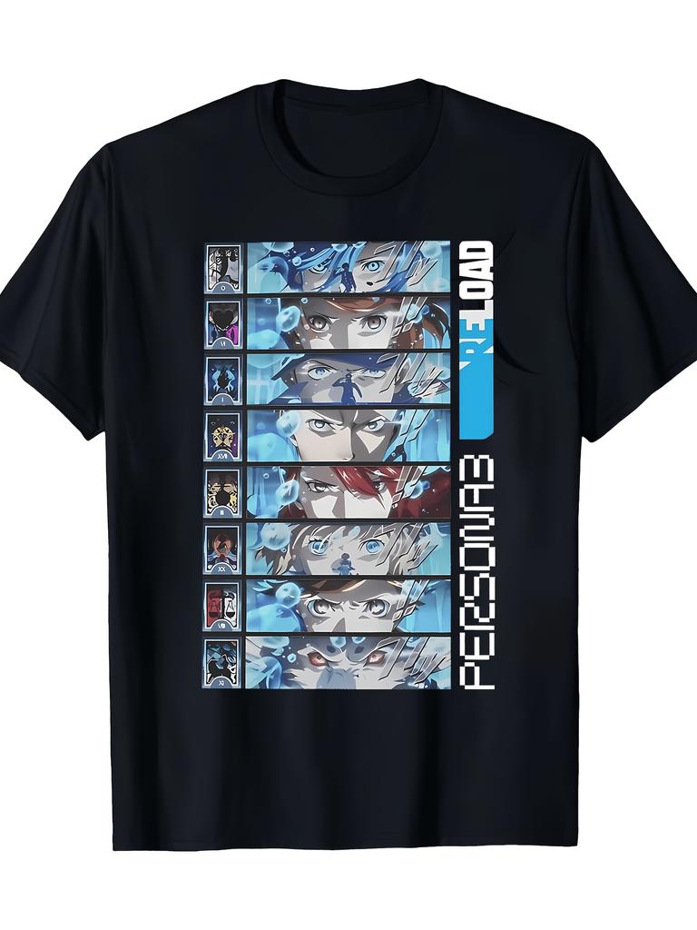Summer Hot Selling Personas 3 Unisex Printed T-shirt | Casual Round Neck Short Sleeved Street Style Top