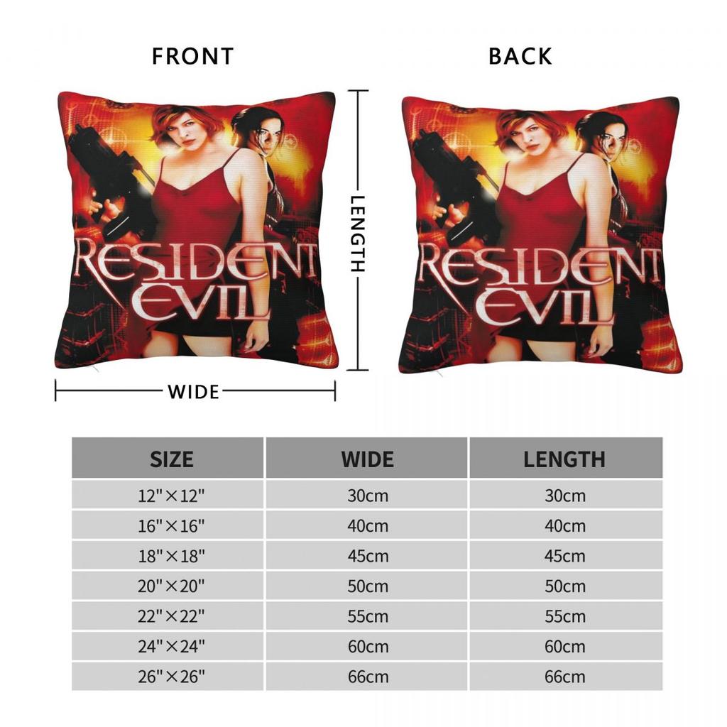 Residents Evils Pillow Case Cushion Cover Polyester Graphic Pillow Cover Vintage Pillowcases For Sofa Bedroom Home Decor