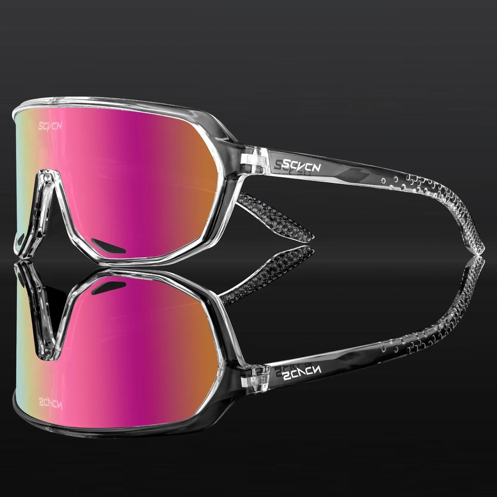 Scvcn Fashion Sunglasses for Men Sun Mountain Bike Road Bicycle Eyewear Goggles Sports UV400 MTB Photochromic Cycling Glasses
