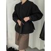 Button Down Parkas for Women Fall Winter  New Fashion Long Sleeve Lace Up Jacket Casual Pockets O Neck Chic Coats