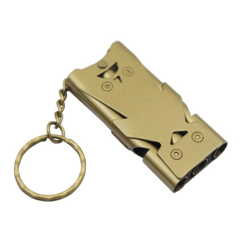Stainless Steel Triple-Tube High Decibel Outdoor Survival Whistle