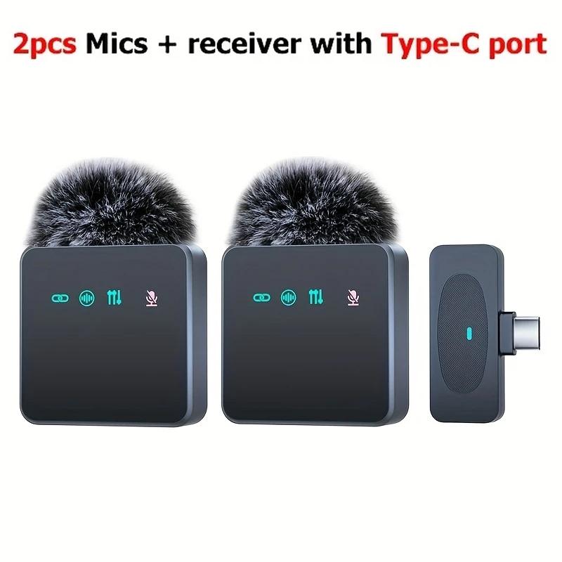Professional Wireless Microphone System  USB-C Charging Silent Recording Capabilitymodern Design Perfect For Streaming And Calls