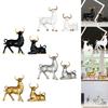 1 Pair Statue Bull Sculpture Figurine Lucky Craftwork for Bookshelf Desk Living Room Christmas Gift