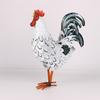 Chicken Statue Decors Rooster Sculpture Modern Art Table Centerpieces Crafts Metal Sculpture Gifts Lawn Ornaments