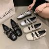 Fashion New Popular Female Footwear Round Toe Luxury Women Flats Mary Janes Shoes Shallow Fashion Buckle Strap Ladies Ballet Flats Shoes