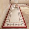 Kitchen Carpet Retro Pastoral Waterproof Anti-fouling Long Strip Floor Mat Non-slip Dirt-resistant Balcony Foot Mat Entrance Rug