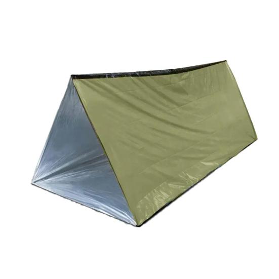 Portable Emergency Tent Ultralight 2 Person Triangle Survival Tent Waterproof Windproof Outdoor Hiking Camping Tube Shelter